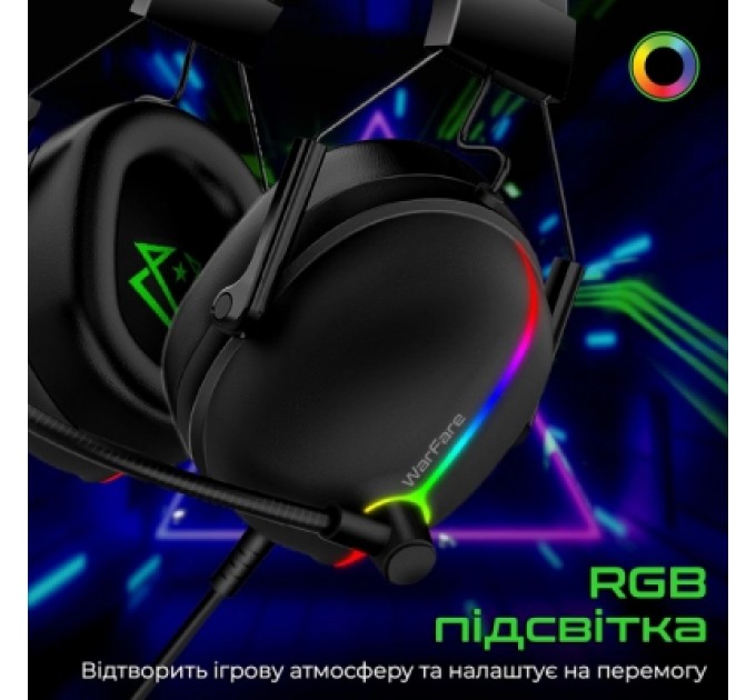 Vertux Навушники Vertux Warfare 7.1 USB Black (warfare.black)