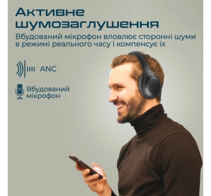 Promate Навушники Promate Concord ANC Black (concord.black)