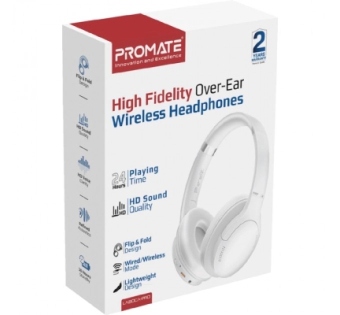 Promate Навушники Promate LaBoca-Pro White (laboca-pro.white)