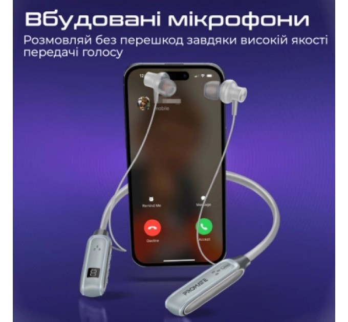 Promate Навушники Promate Leap Silver (leap.silver)