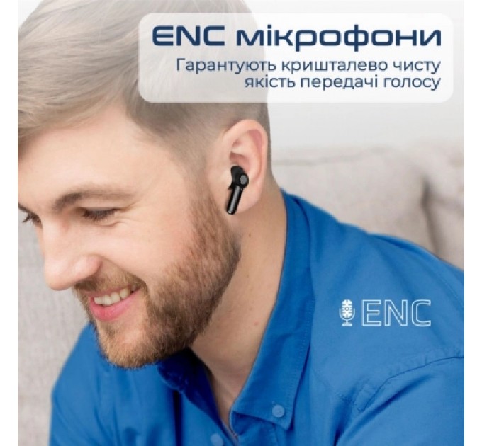 Promate Навушники Promate ProPods Black (propods.black)