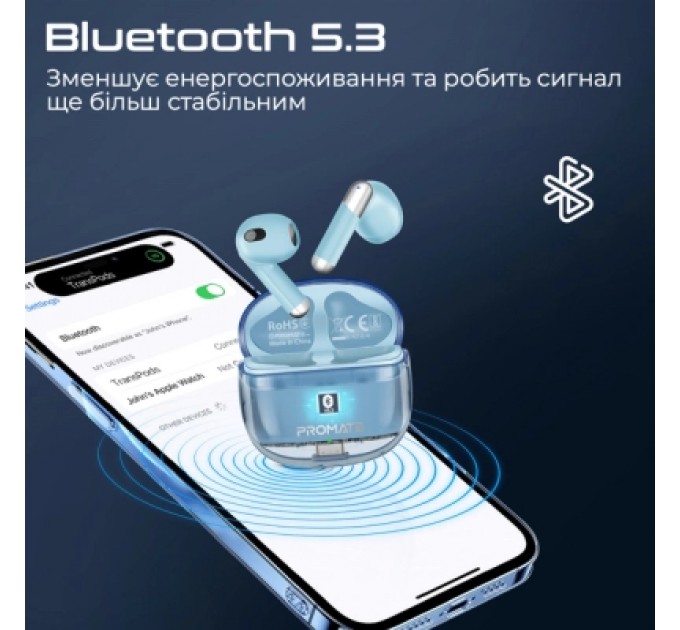 Promate Навушники Promate TransPods Blue (transpods.blue)