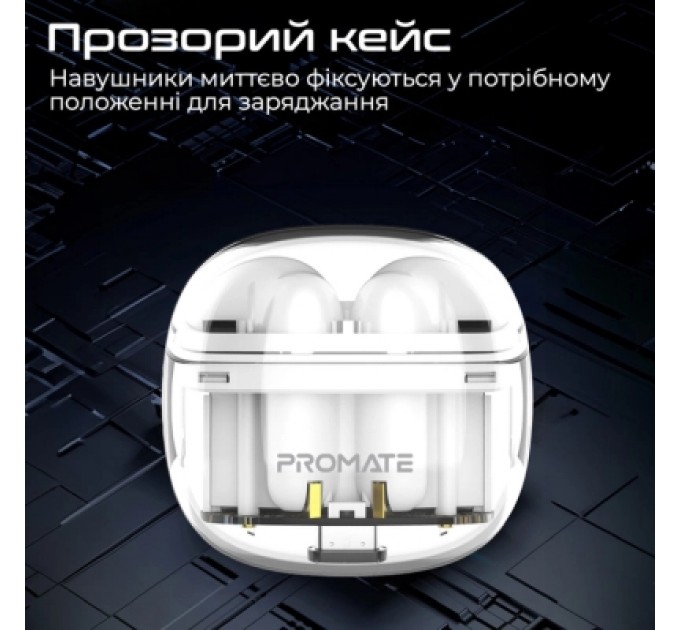 Promate Навушники Promate TransPods White (transpods.white)