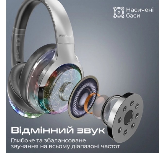 Promate Навушники Promate TransTune Silver (transtune.silver)