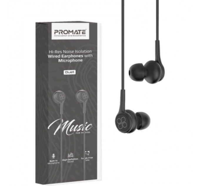 Promate Навушники Promate Duet Black (duet.black)
