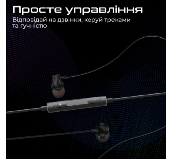 Promate Навушники Promate Vibe-LT Black (vibe-lt.black)