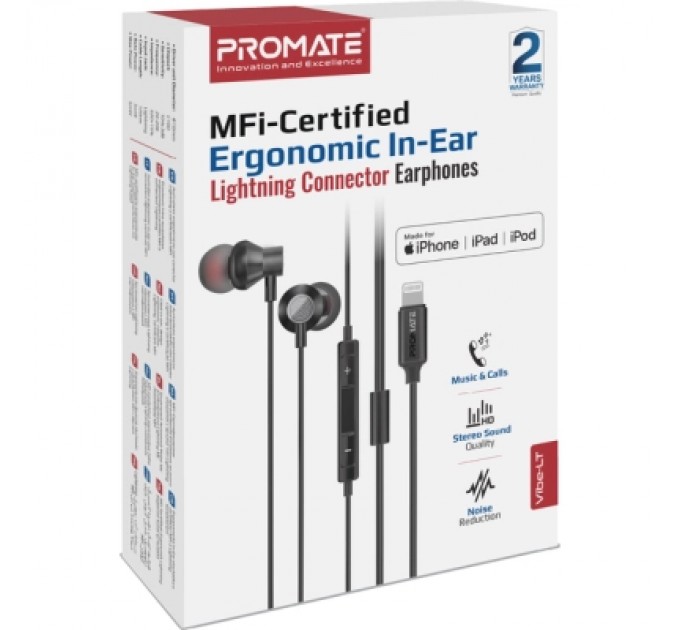 Promate Навушники Promate Vibe-LT Black (vibe-lt.black)