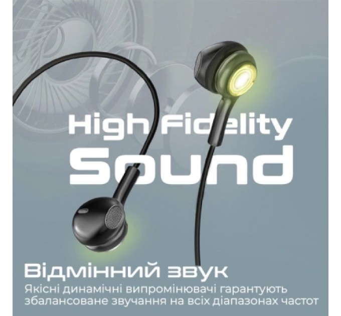 Promate Навушники Promate LumiBuds-C Black (lumibuds-c.black)