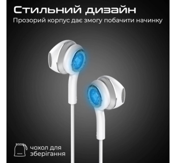 Promate Навушники Promate LumiBuds-C Silver (lumibuds-c.silver)