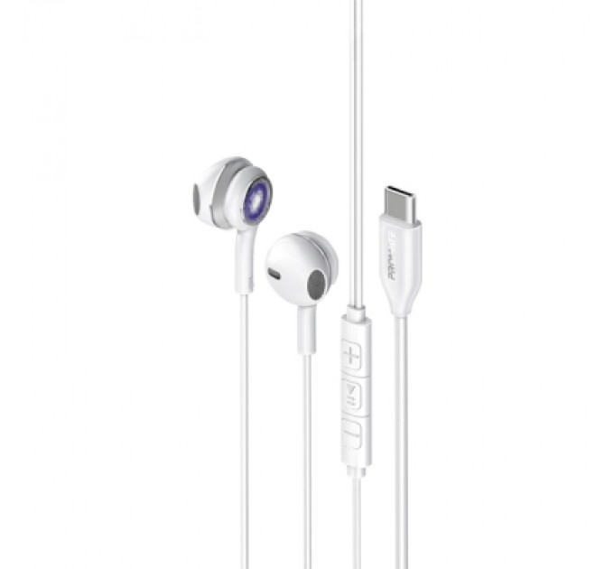Promate Навушники Promate LumiBuds-C Silver (lumibuds-c.silver)