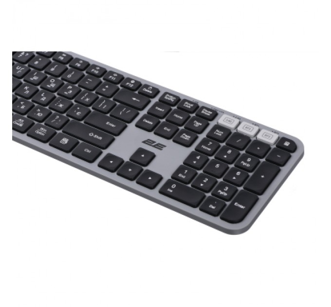 2E Клавіатура 2E KS240 Wireless USB/Bluetooth UA Grey (2E-KS240WG_UA)