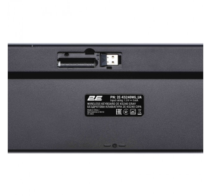 2E Клавіатура 2E KS240 Wireless USB/Bluetooth UA Grey (2E-KS240WG_UA)
