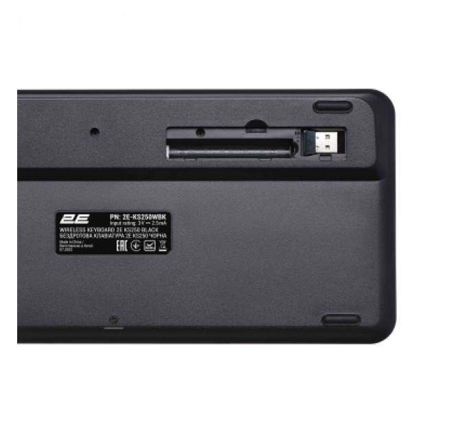 2E Клавіатура 2E KS250 Wireless USB/Bluetooth UA Black (2E-KS250WBK_UA)
