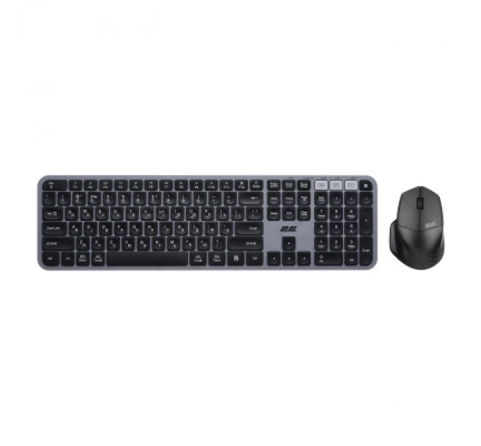 2E Комплект 2E MK440 Wireless/Bluetooth UA Black/Grey (2E-MK440WBGR_UA)