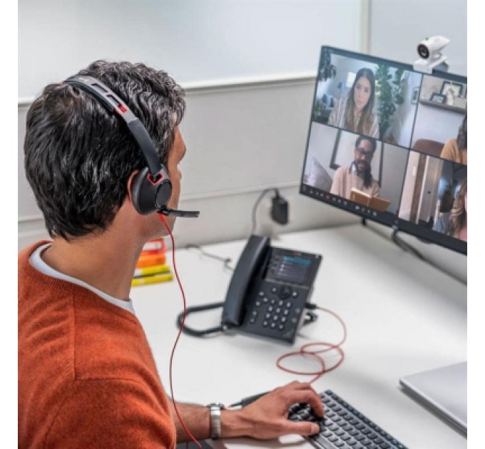 Poly Навушники Poly Blackwire 5210 USB-A/USB-C 3.5 мм Black (8X230AA)