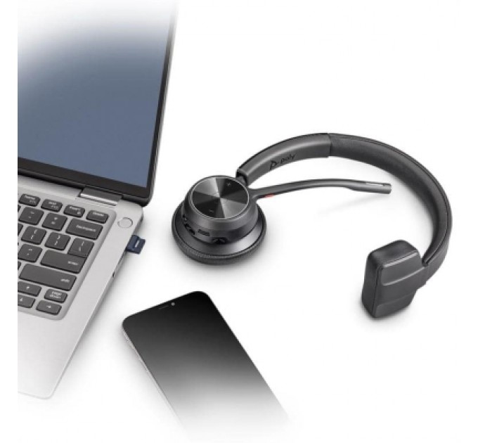 Poly Навушники Poly Voyager 4310-M USB-A/Bluetooth з адаптером BT700 Black (77Y91AA)