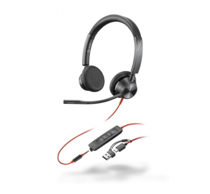 Poly Навушники Poly Poly Blackwire 3325-M USB-A/USB-C Black (8X222AA)