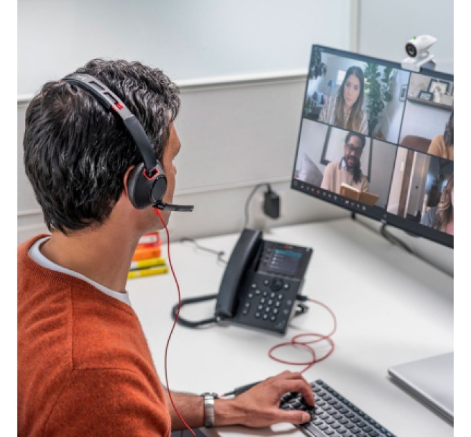 Poly Навушники Poly Blackwire 5220 USB-A/USB-C 3.5 мм Black (8X231AA)