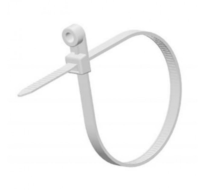 Ritar Стяжка Ritar 200мм/5.0мм под дюбель, белая, 100 шт (CTКR-W5200)