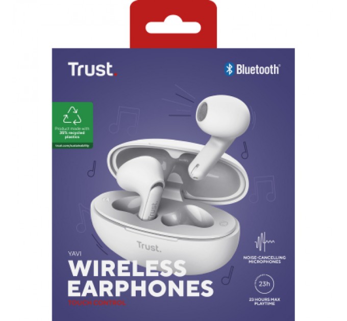 Trust Навушники Trust Yavi Earphones White (25173)