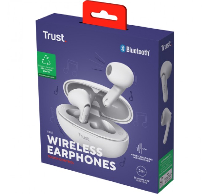 Trust Навушники Trust Yavi Earphones White (25173)