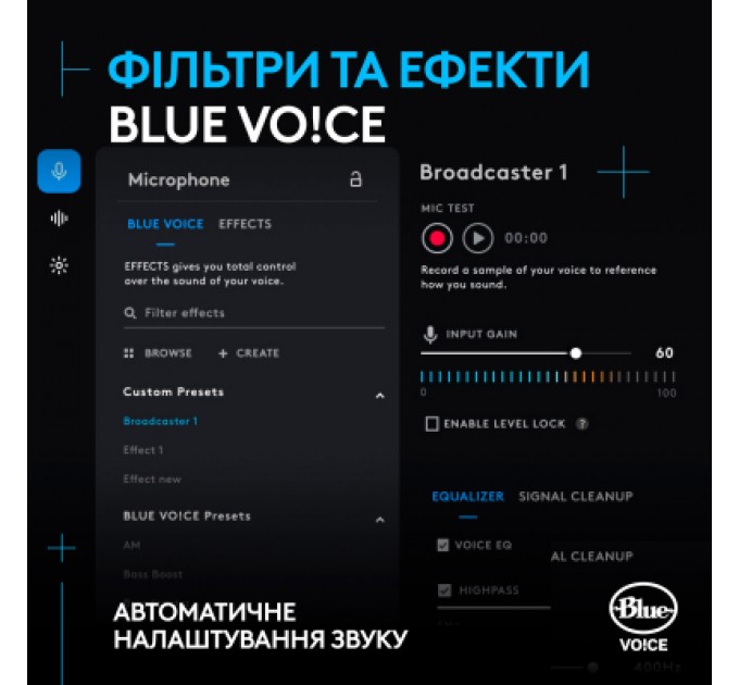 Logitech Мікрофон Logitech Yeti GX Dynamic RGB Gaming Mic with Lightsync Black (988-000569)