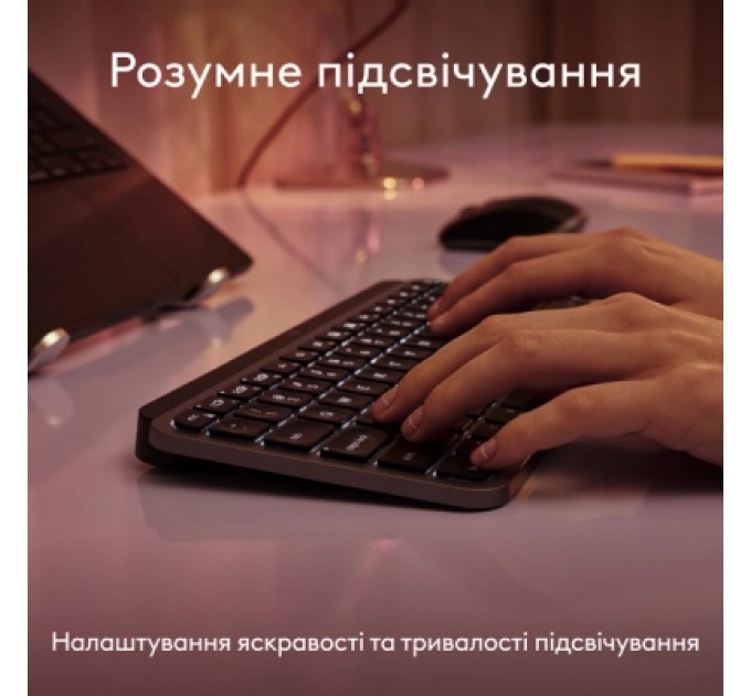 Logitech Клавіатура Logitech MX Keys Mini для MAC Wireless UA Space Grey (920-012652)