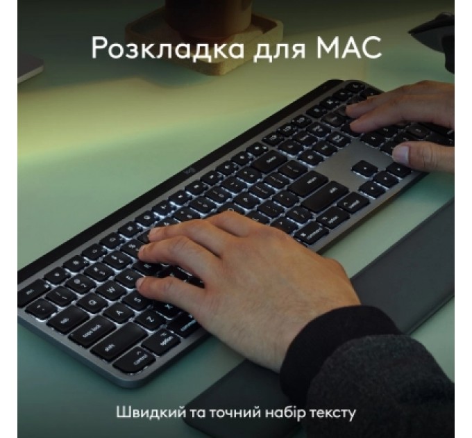 Logitech Комплект Logitech MX Keys S Combo для MAC Bluetooth/Wireles UA Space Grey (920-012845)