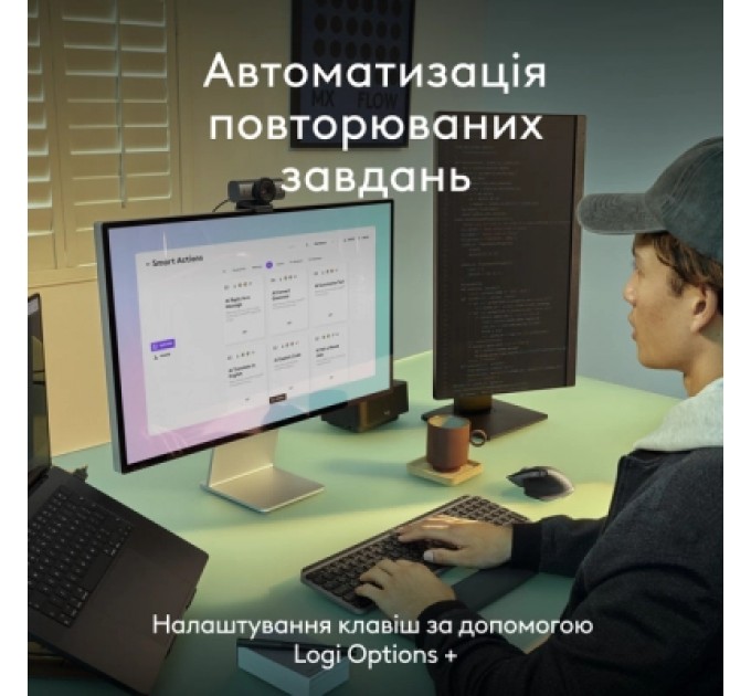 Logitech Комплект Logitech MX Keys S Combo для MAC Bluetooth/Wireles UA Space Grey (920-012845)