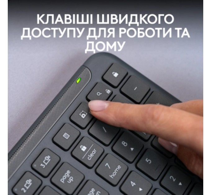 Logitech Клавіатура Logitech K950 Bluetooth/Wireless UA Graphite (920-012465)