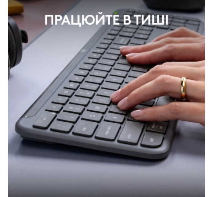 Logitech Клавіатура Logitech K950 Bluetooth/Wireless UA Graphite (920-012465)