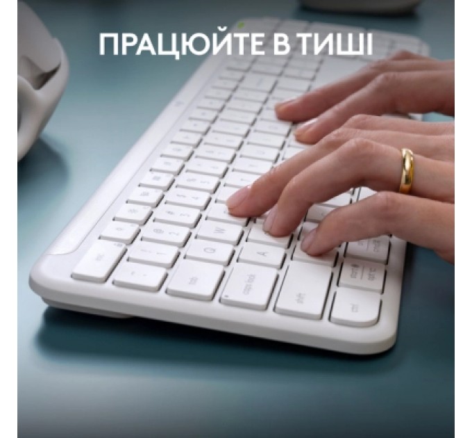 Logitech Клавіатура Logitech K950 Bluetooth/Wireless UA Off-White (920-012466)