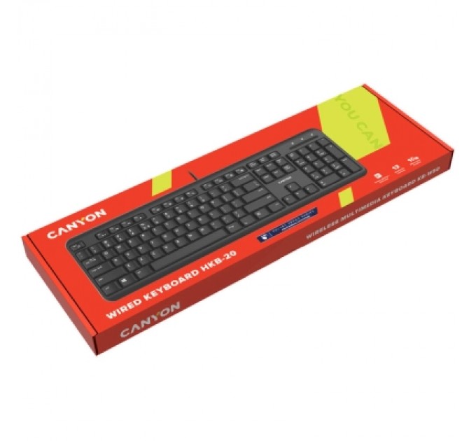 Canyon Клавіатура Canyon HKB-20 Velvet USB UA Black (CNS-HKB02)