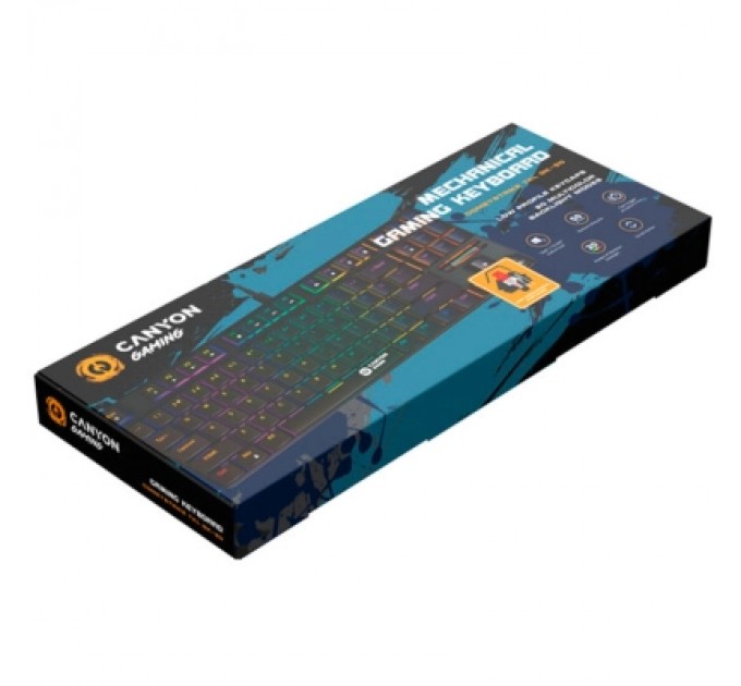 Canyon Клавіатура Canyon Cometstrike GK-50 RGB TKL USB UA Black (CND-SKB50-US)