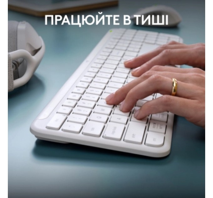 Logitech Комплект Logitech MK950 Bluetooth/Wireles UA Off-White (920-012491)