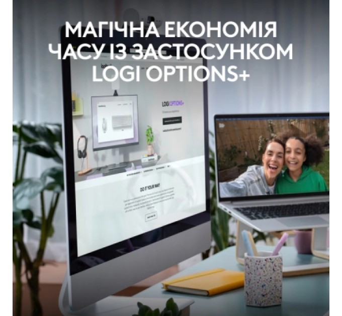 Logitech Комплект Logitech MK950 Bluetooth/Wireles UA Off-White (920-012491)