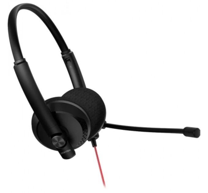 Canyon Навушники Canyon HS-07 PC Mic 3.5/USB 2.8 м Black (CNS-HS07B)