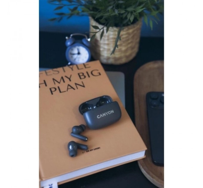Canyon Навушники Canyon TWS-10 OnGo ANC ENC Graphite (CNS-TWS10B)