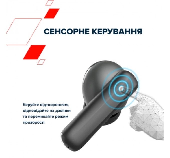 Canyon Навушники Canyon TWS-10 OnGo ANC ENC Graphite (CNS-TWS10B)