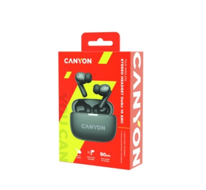 Canyon Навушники Canyon TWS-10 OnGo ANC ENC Graphite (CNS-TWS10B)