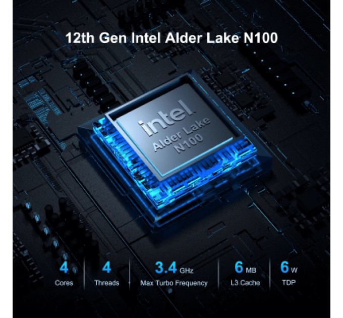 GEEKOM Комп'ютер GEEKOM Mini Air12 / N100, 16G, SSD 512G, WIN11 Pro (GMAir12N100-16512-EU)