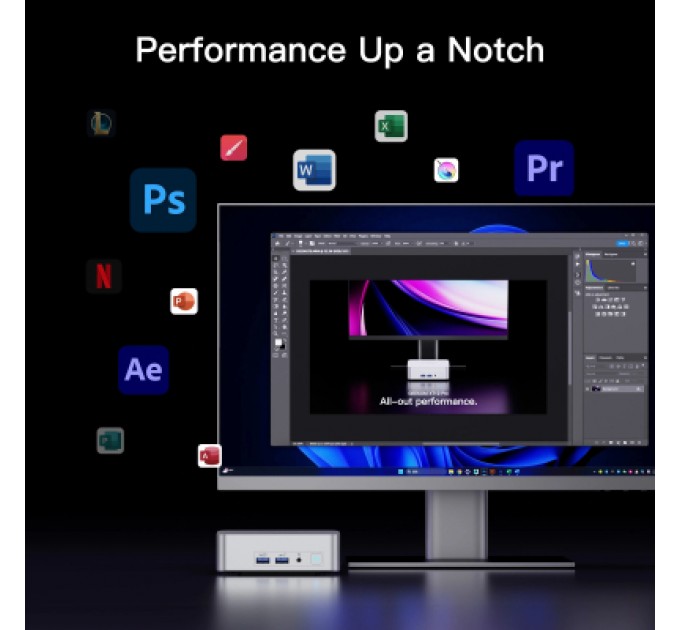 GEEKOM Комп'ютер GEEKOM Mini XT12 Pro / i9-12900H, 32G, SSD 1TB, WIN11 Pro (GMXT12i912900-321T-EU)