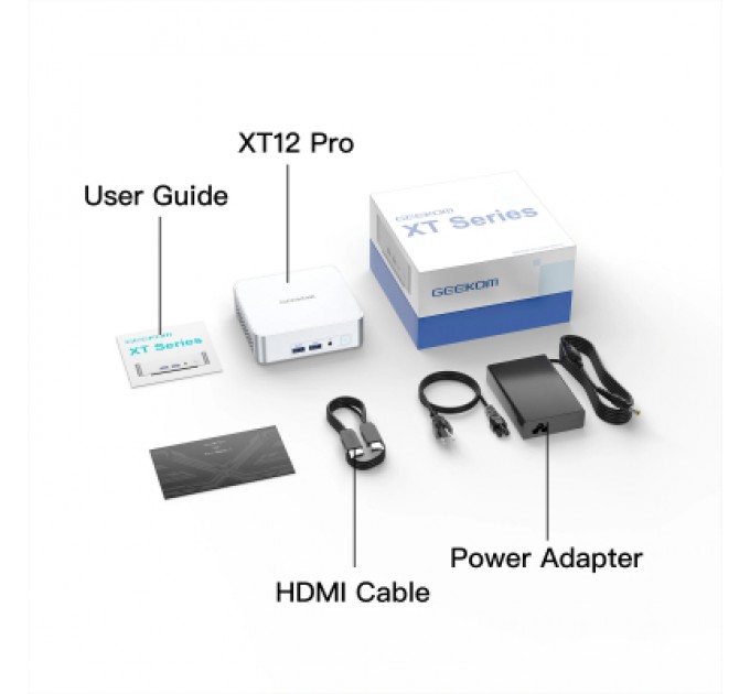GEEKOM Комп'ютер GEEKOM Mini XT12 Pro / i9-12900H, 32G, SSD 1TB, WIN11 Pro (GMXT12i912900-321T-EU)