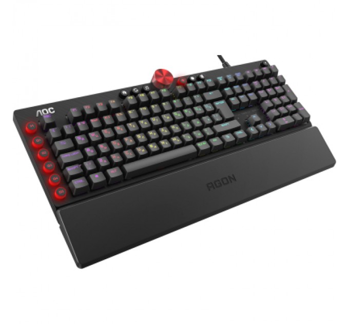 AOC Клавіатура AOC AGK700 RGB Cherry MX Red USB Black (AGK700DR2R)