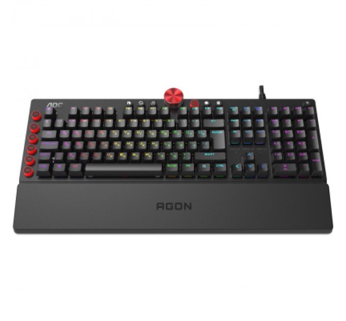AOC Клавіатура AOC AGK700 RGB Cherry MX Red USB Black (AGK700DR2R)