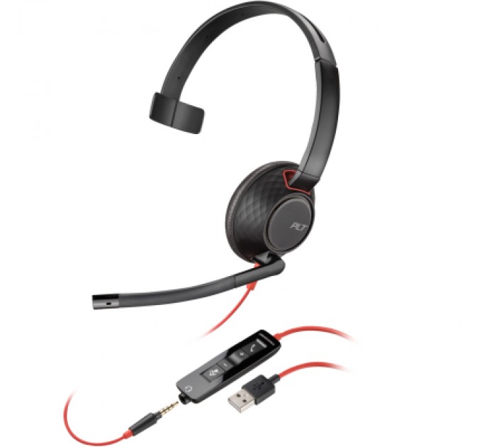 Poly Навушники Poly BlackWire 5210 USB-A HS Mono Black (80R98AA)