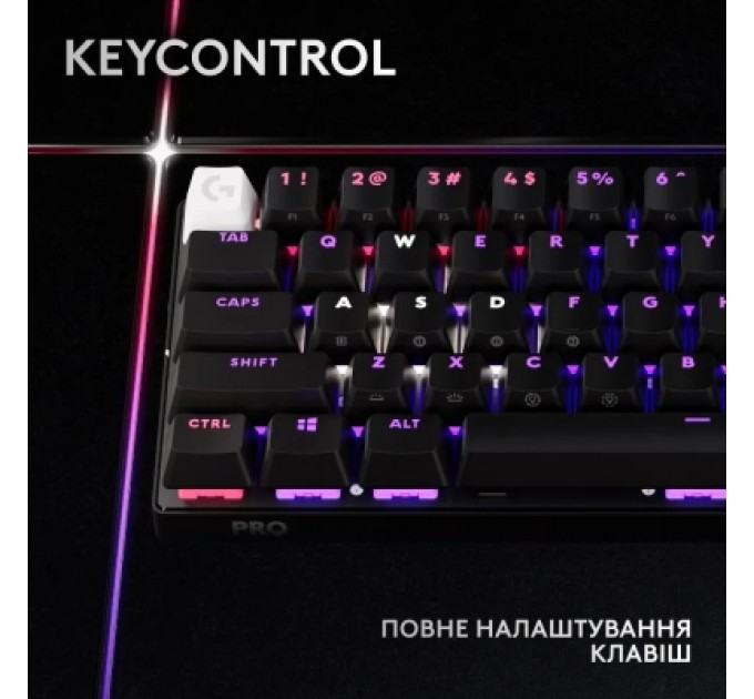 Logitech Клавіатура Logitech G Pro X 60 Lightspeed GX Tactile Wireless/Bluetooth UA Black (920-011911)