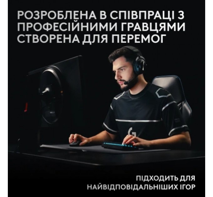 Logitech Клавіатура Logitech G Pro X 60 Lightspeed GX Tactile Wireless/Bluetooth UA Black (920-011911)