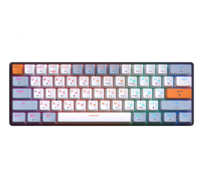 GamePro Клавіатура GamePro MK130R Hot-Swap Red Swich RGB USB UA Black (MK130R)