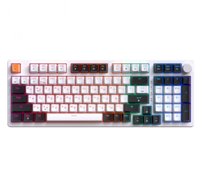 GamePro Клавіатура GamePro MK170W Hot-Swap Red Swich RGB USB UA White (MK170W)